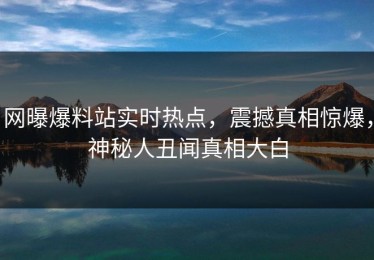 网曝爆料站实时热点，震撼真相惊爆，神秘人丑闻真相大白