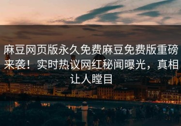 麻豆网页版永久免费麻豆免费版重磅来袭！实时热议网红秘闻曝光，真相让人瞠目