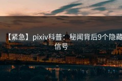【紧急】pixiv科普：秘闻背后9个隐藏信号