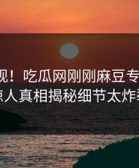 探秘围观！吃瓜网刚刚麻豆专区曝光，惊人真相揭秘细节太炸裂