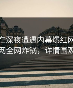 当事人在深夜遭遇内幕爆红网络，91网全网炸锅，详情围观