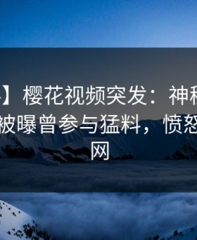 【爆料】樱花视频突发：神秘人在傍晚时刻被曝曾参与猛料，愤怒席卷全网