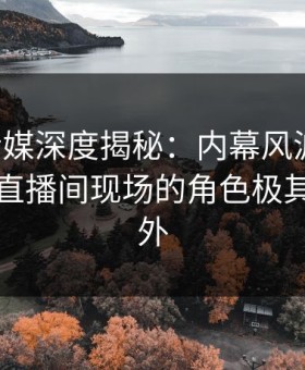 蜜桃传媒深度揭秘：内幕风波背后，网红在直播间现场的角色极其令人意外