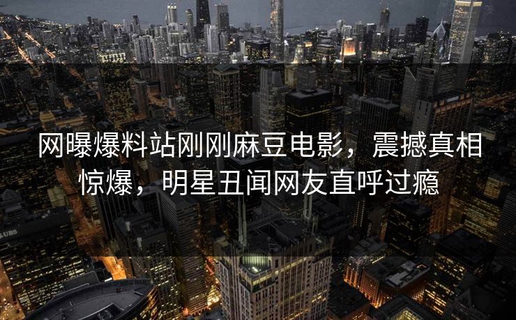 网曝爆料站刚刚麻豆电影，震撼真相惊爆，明星丑闻网友直呼过瘾