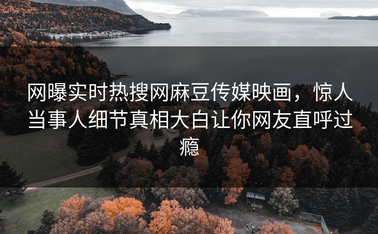网曝实时热搜网麻豆传媒映画，惊人当事人细节真相大白让你网友直呼过瘾
